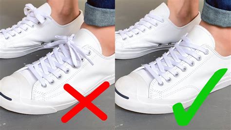 wearing shoes without tying laces